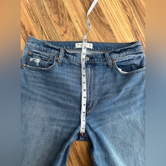 Abercrombie & Fitch The Skinny High Rise Jeans Vent Hem Blue Size 31/12 R - Picture 6 of 9